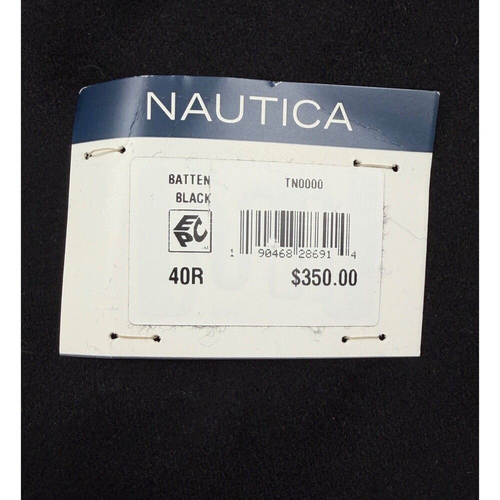 $350 NEW NAUTICA Mens 40R Black Soft Wool Classic Fit 38" Long OverCoat Jacket - Picture 4 of 9